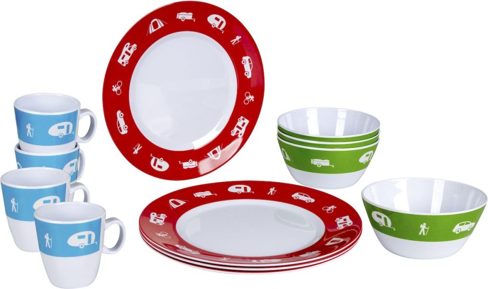 Bo-Camp Happy Camp melamine serviesset - 12-delig