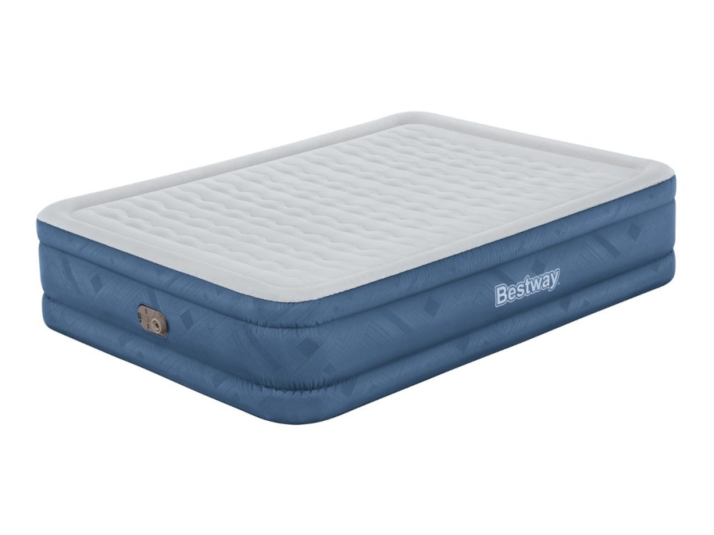 Bestway Fortech Tough Guard Snugable luchtbed - Queensize - Ingebouwde elektrische pomp